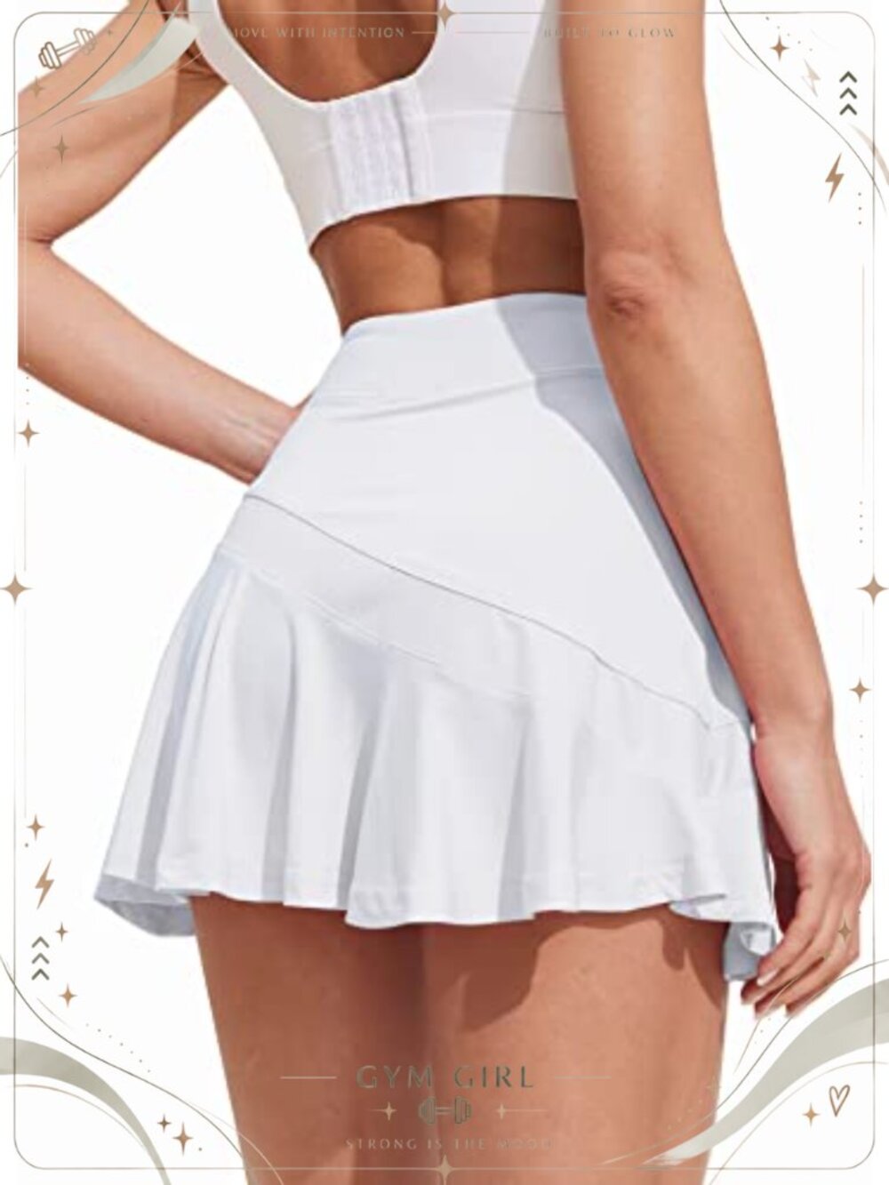 Athletic Golf Skorts Pleated Lightweight Tennis Workout Running Skirt with